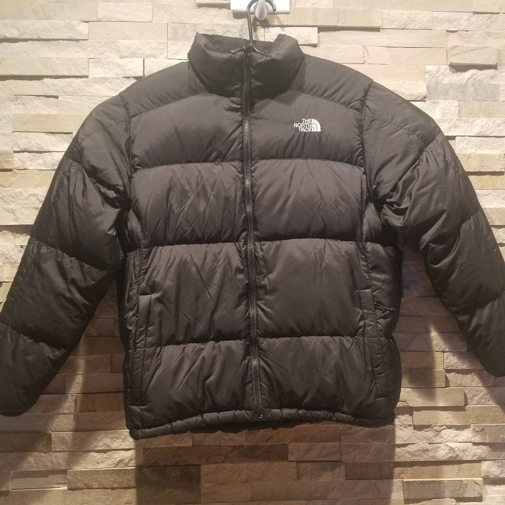 North Face Mens XL Vintage Retro Puffer Jacket Black Winter Goose Down Ski Coat